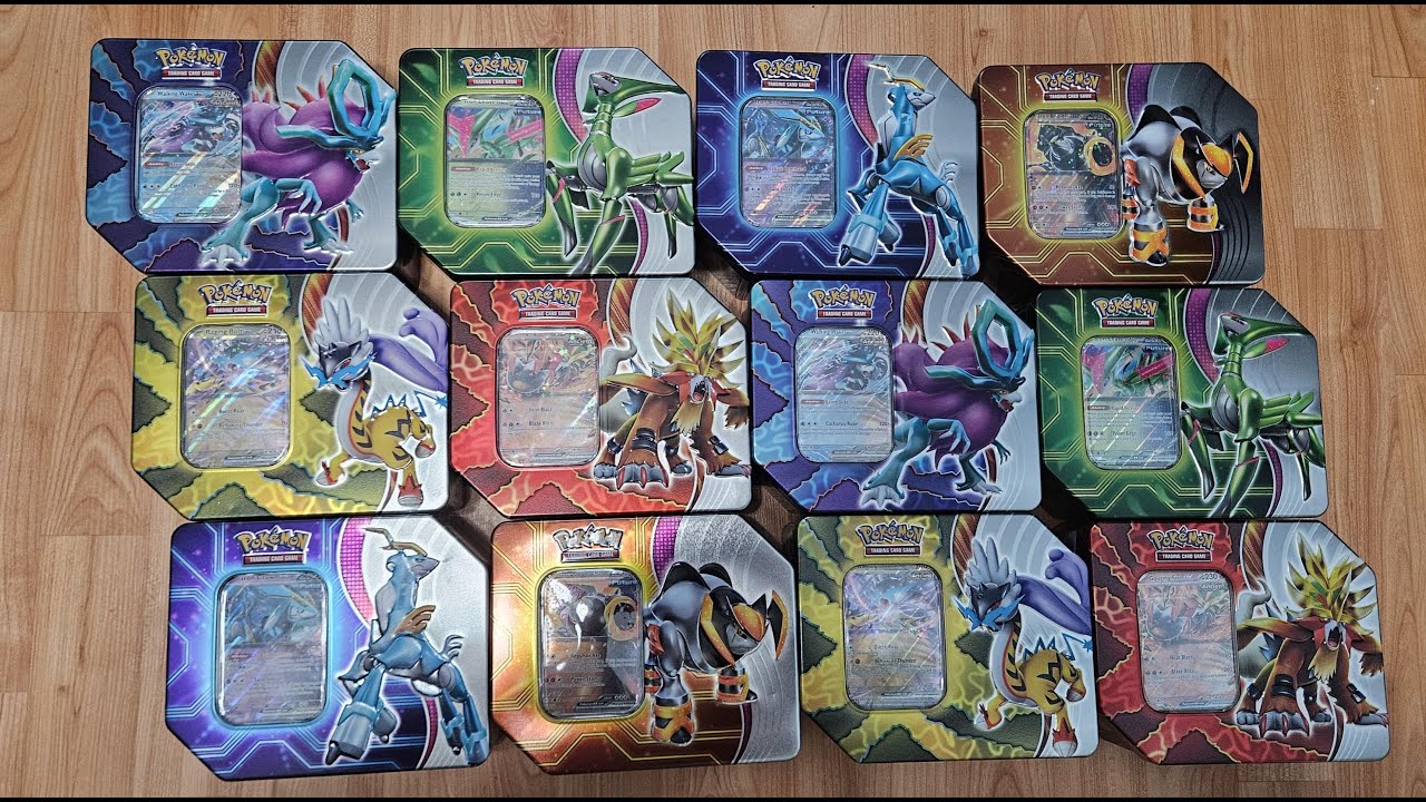 POKEMON BLACK FRIDAY OPENING 12 TINS OF THANKSGIVING POKEMON CARDS!