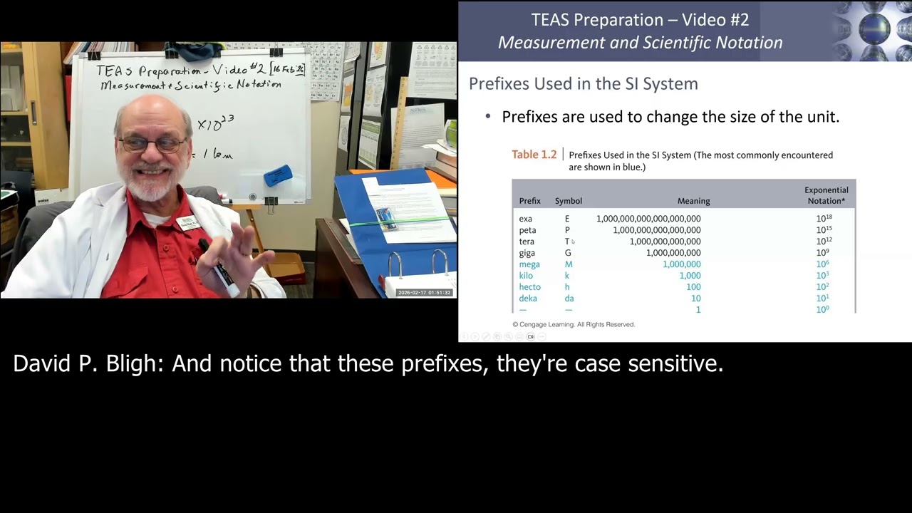 TEAS Video #2 - Measurement & Scientific Notation w/Subtitles