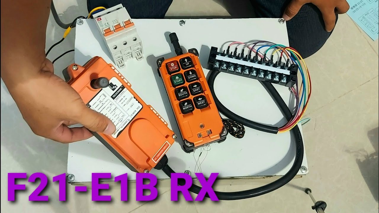 ✅👉 Cách đấu dây Bộ điều khiển cẩu trục F21-E1B 380V/50HZ
