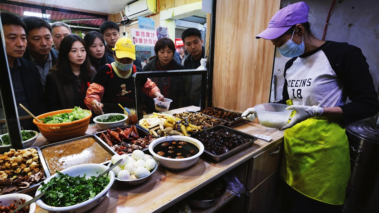 Guangxi Market Tour: Traditional Snacks, Chicken Noodles & Fresh Finds at Dongfeng