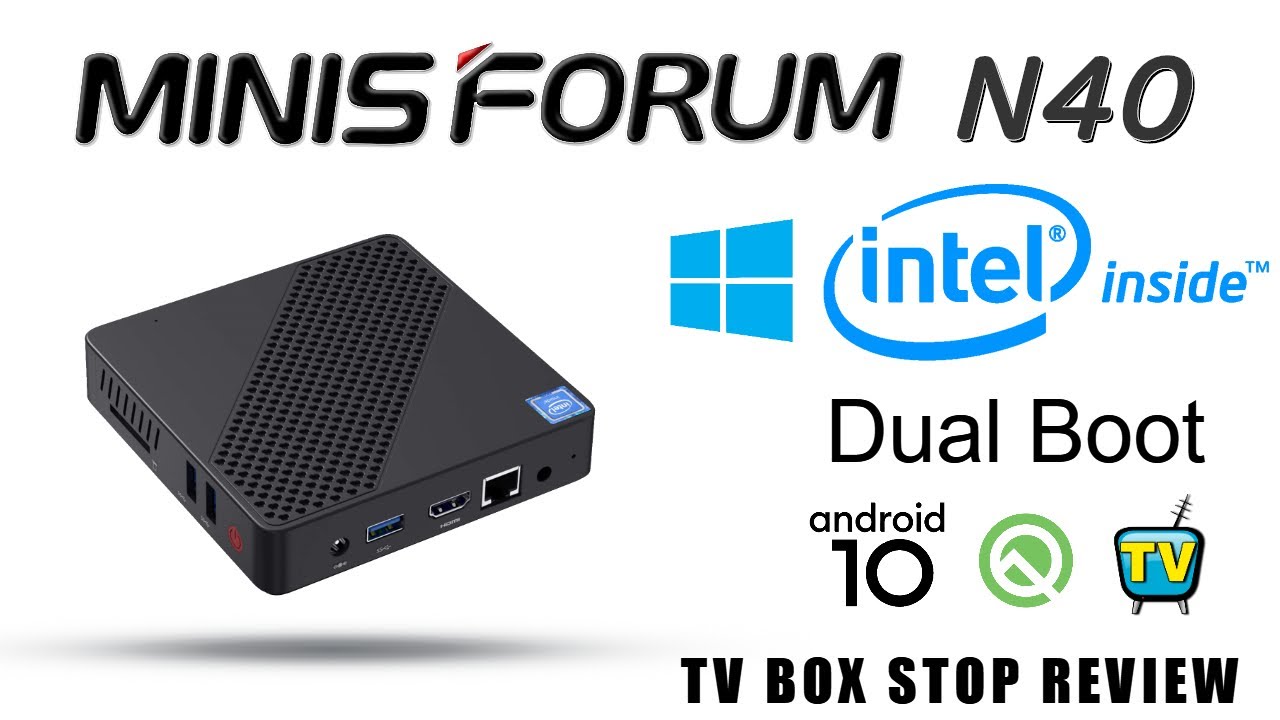 Обзор Minisforum N40 Intel Windows 10 Mini PC Android 10 Q Dual Boot