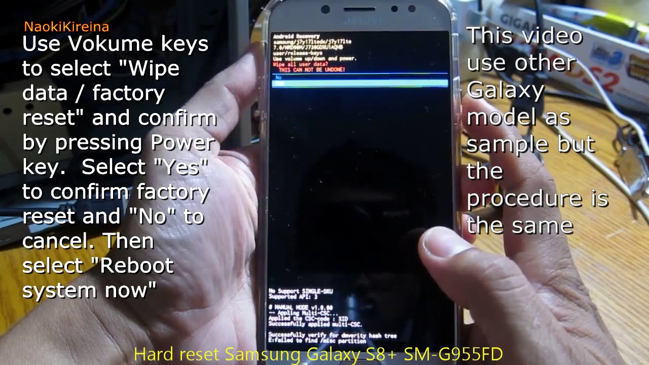 Hard reset Samsung Galaxy S8+ SM-G955FD