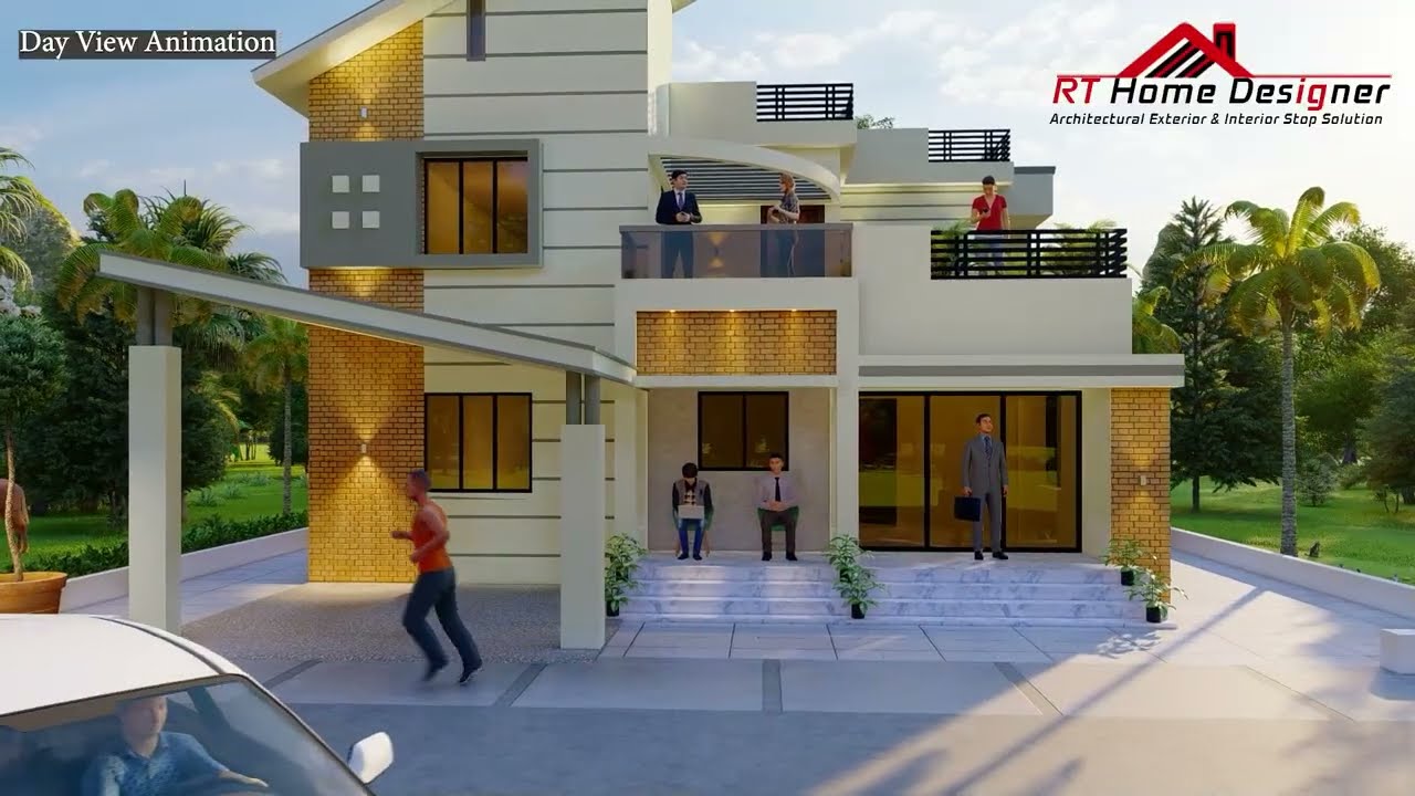 2-Story 3D House Design Walkthrough Video 🏡💯🤩#viralvideo