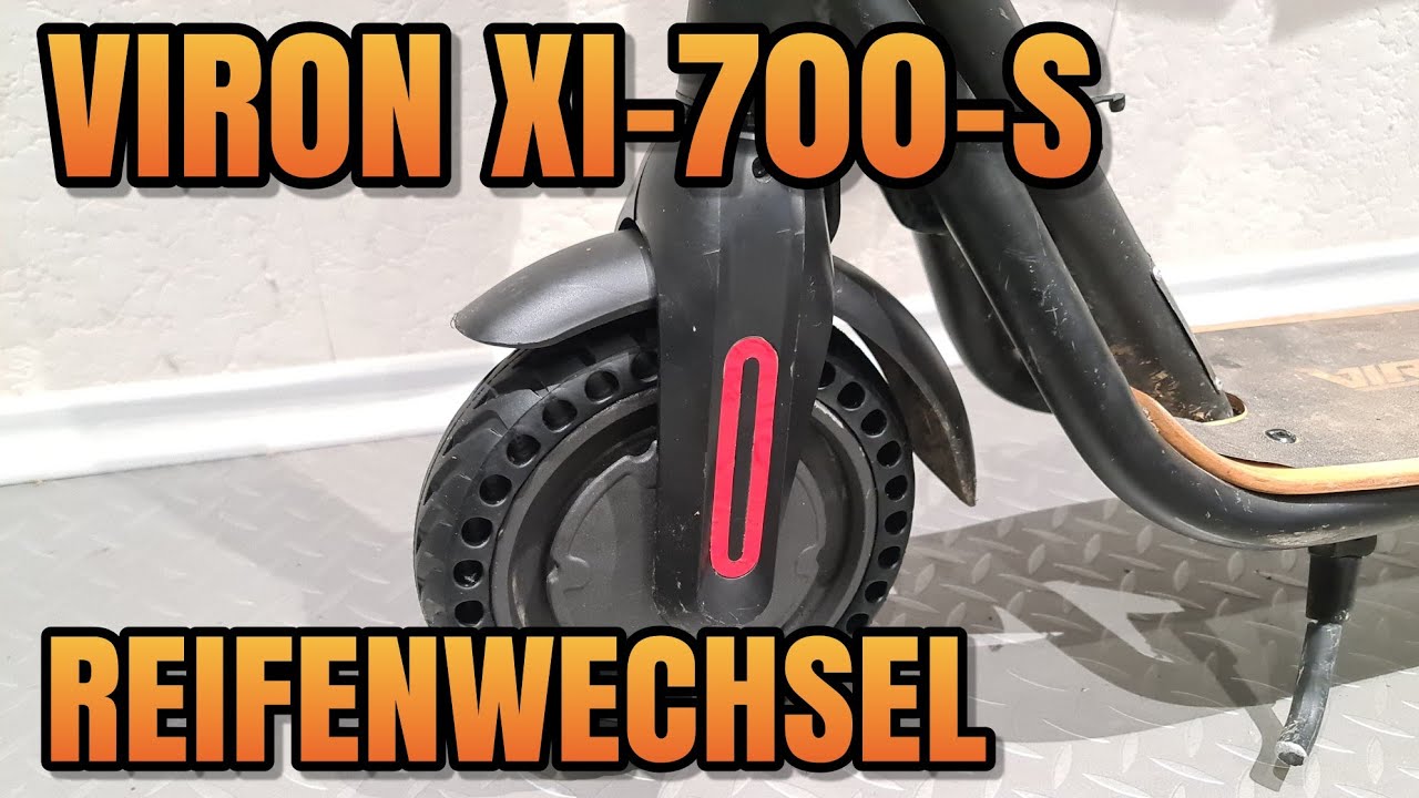 Viron XI-700-S Reifen wechseln vorne, hinten Vollgummi Reparatur E-Scooter