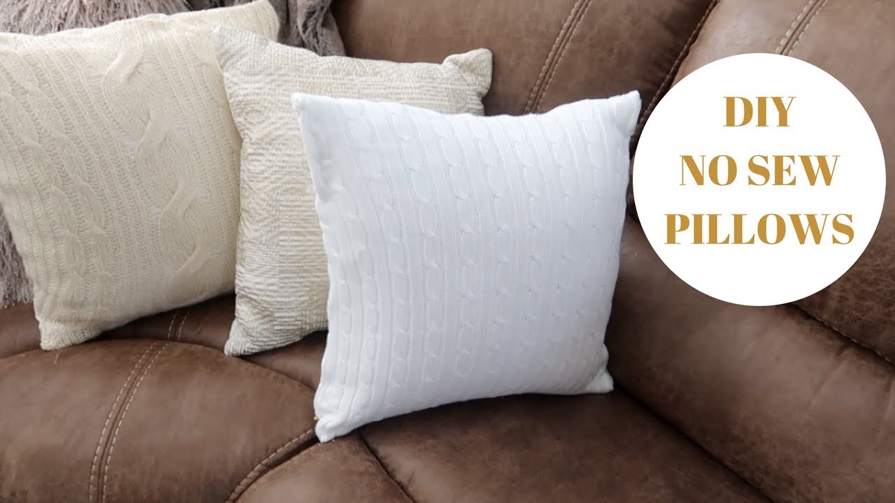 SWEATER PILLOWS NO SEW DIY