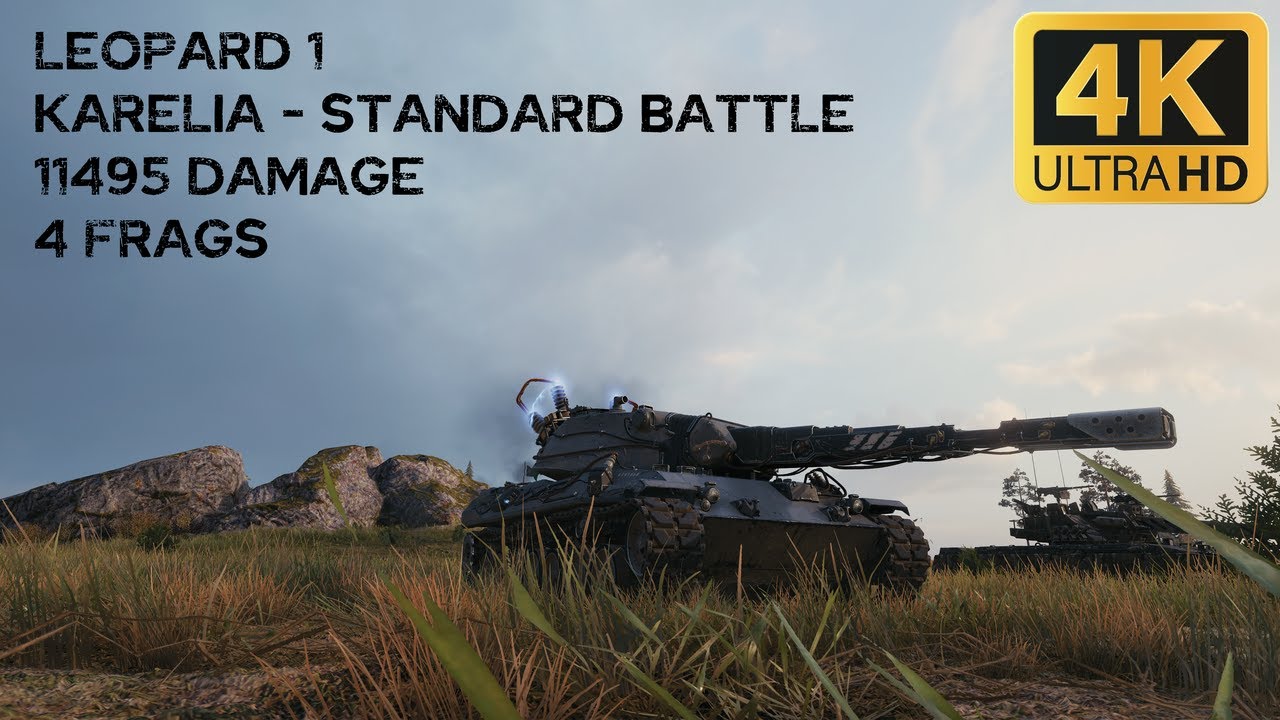 Leopard 1 11,5k damage 4 frags on Karelia - World of Tanks