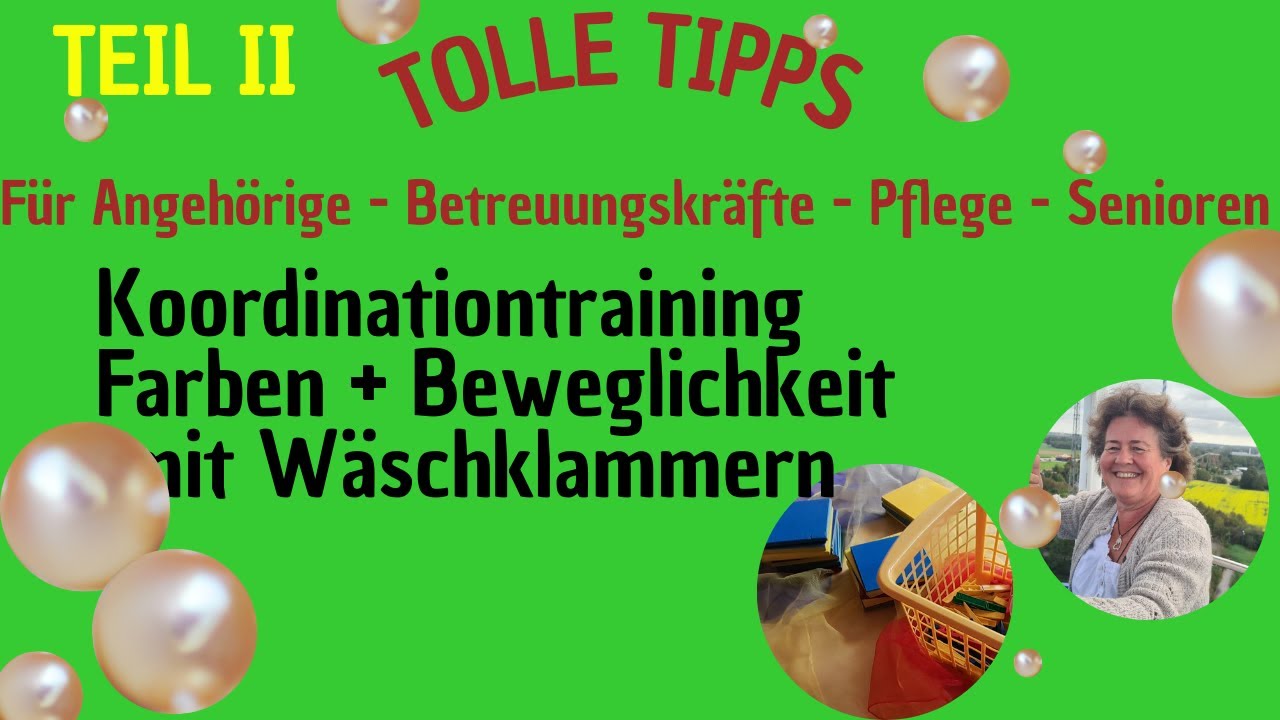 mehr Koordinationsfähigkeit durch Farben und Bewegung -mit Wäscheklammern