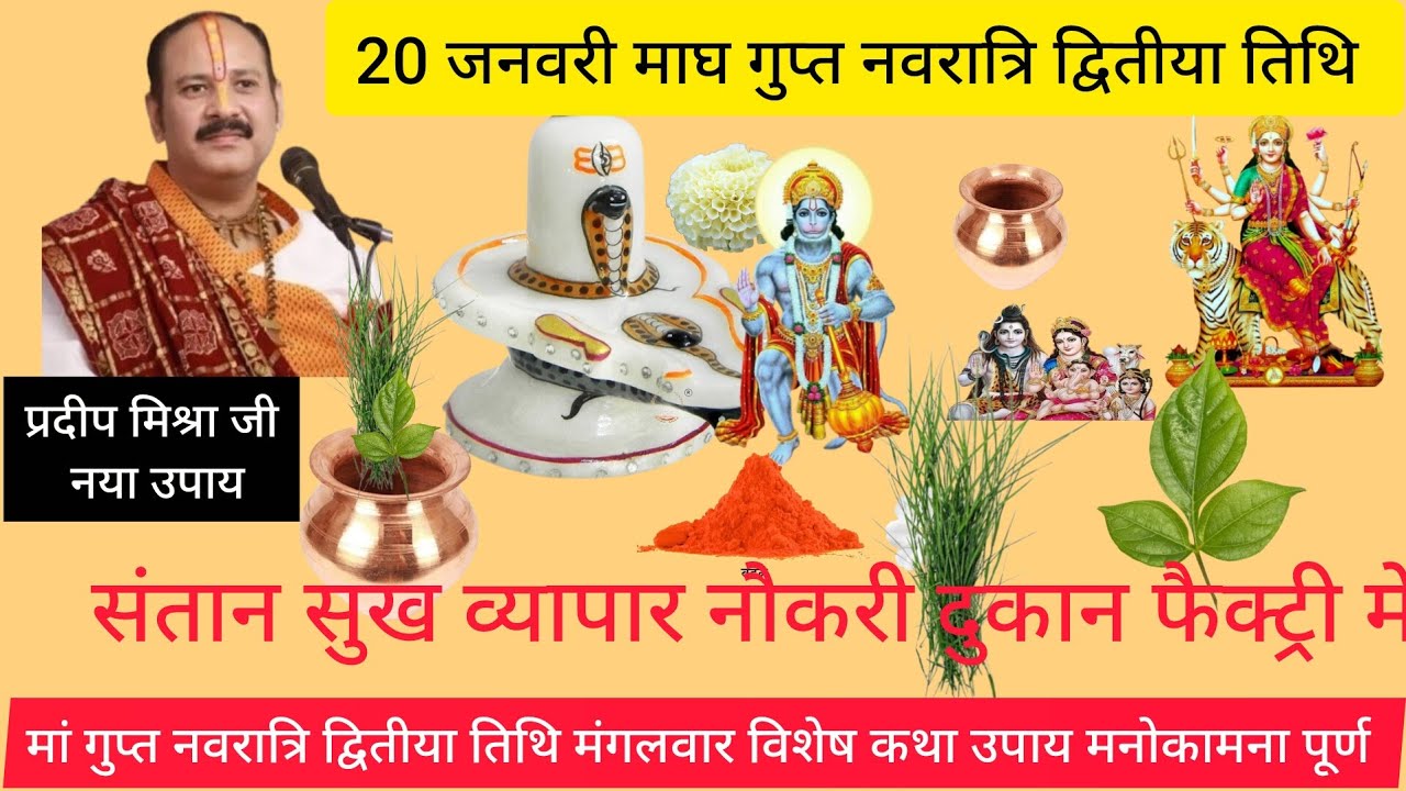 20 जनवरी माघ मंगलवार #गुप्त नवरात्रि द्वितीया तिथि विशेष कथा उपाय# रोग मुक्ति कर्ज मुक्ति संतान सुख 