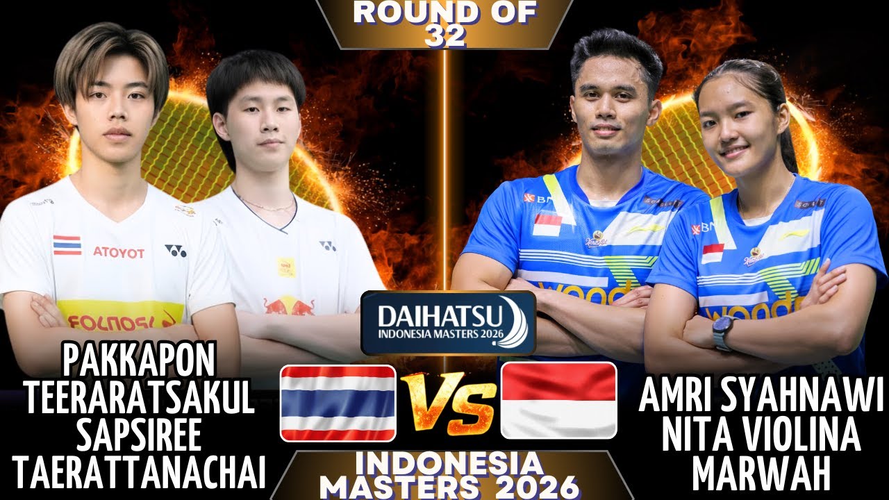 🔥แมตช์สุดยอด🔥 ธีรรัตสกุล/แตรัตนชัย (THA) vs ซียาห์นาวี/มาร์วาห์ (INA) | อินโดนีเซีย มาสเตอร์ส 2026