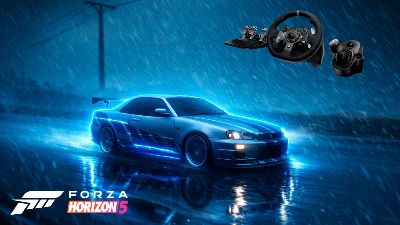 NISSAN SKYLINE GTR R34 - FORZA HORIZON 5 + LOGITECH G920 - GAMEPLAY