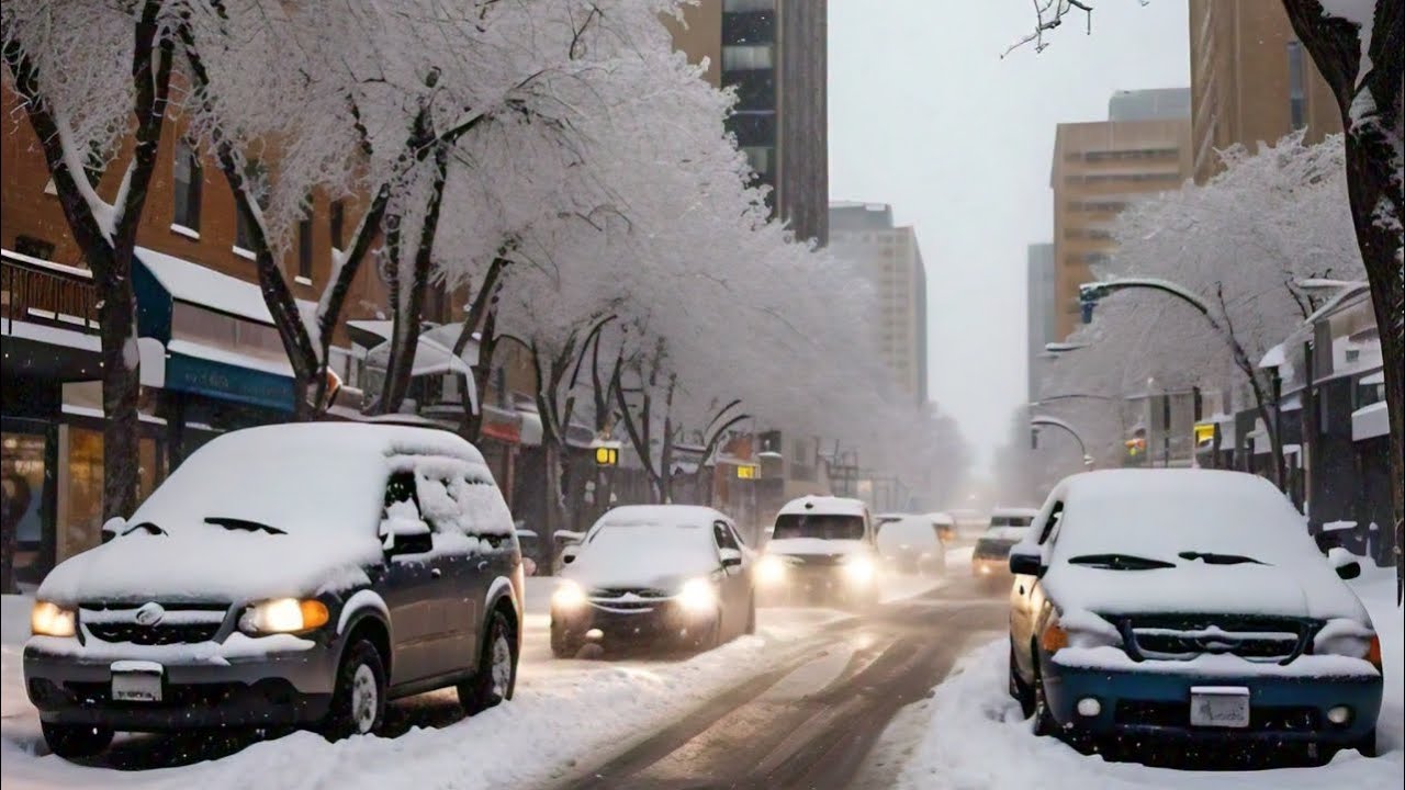 SNOWSTORM SASKATOON, CANADA (-25 ❄️☃️🌨️) NOV.24, 2024