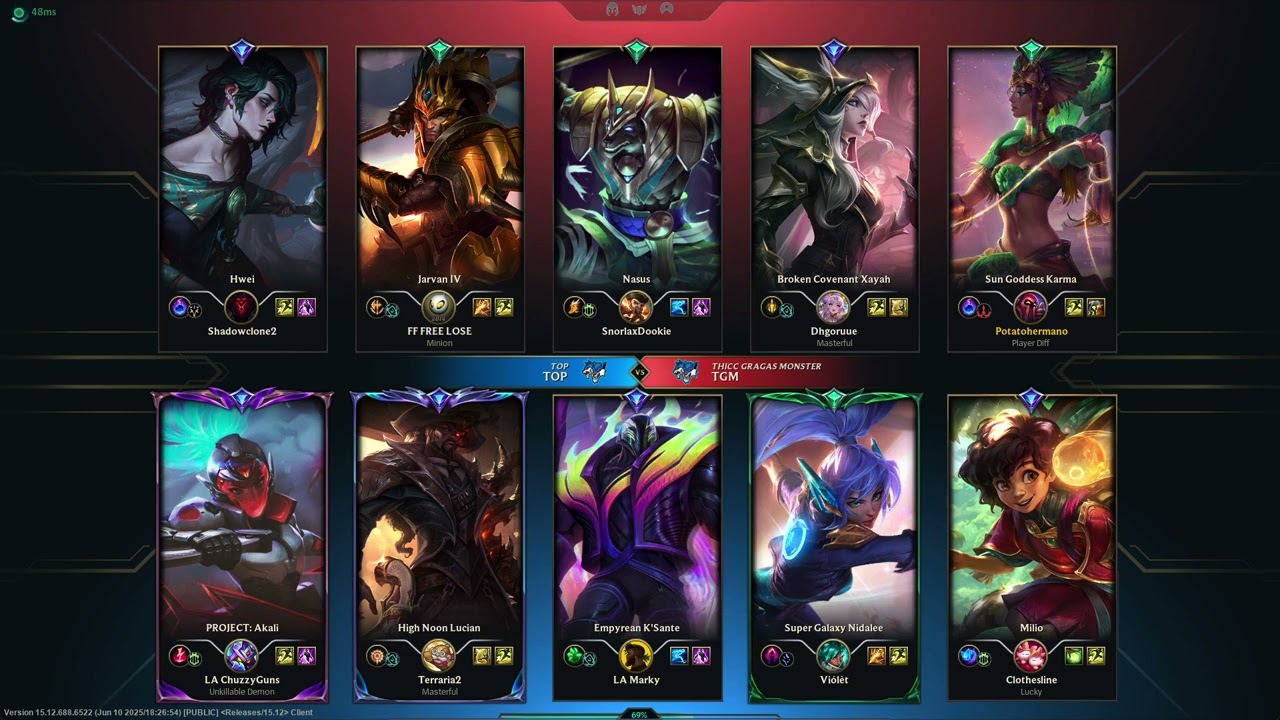 League of Legends, Clash 2025 - MSI Cup Game 1