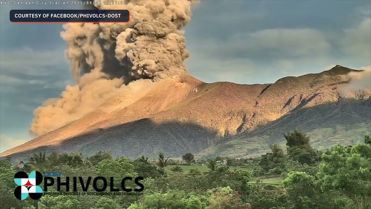 Kanlaon Volcano explosive eruption occurs