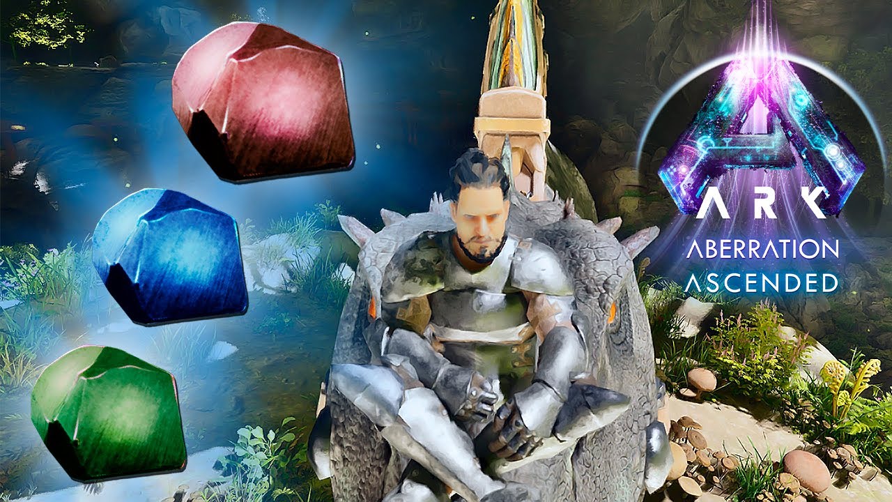 COMO CONSEGUIR GEMAS VERDES, AZULES Y ROJAS FACIL EN ARK ABERRATION ASCENDED