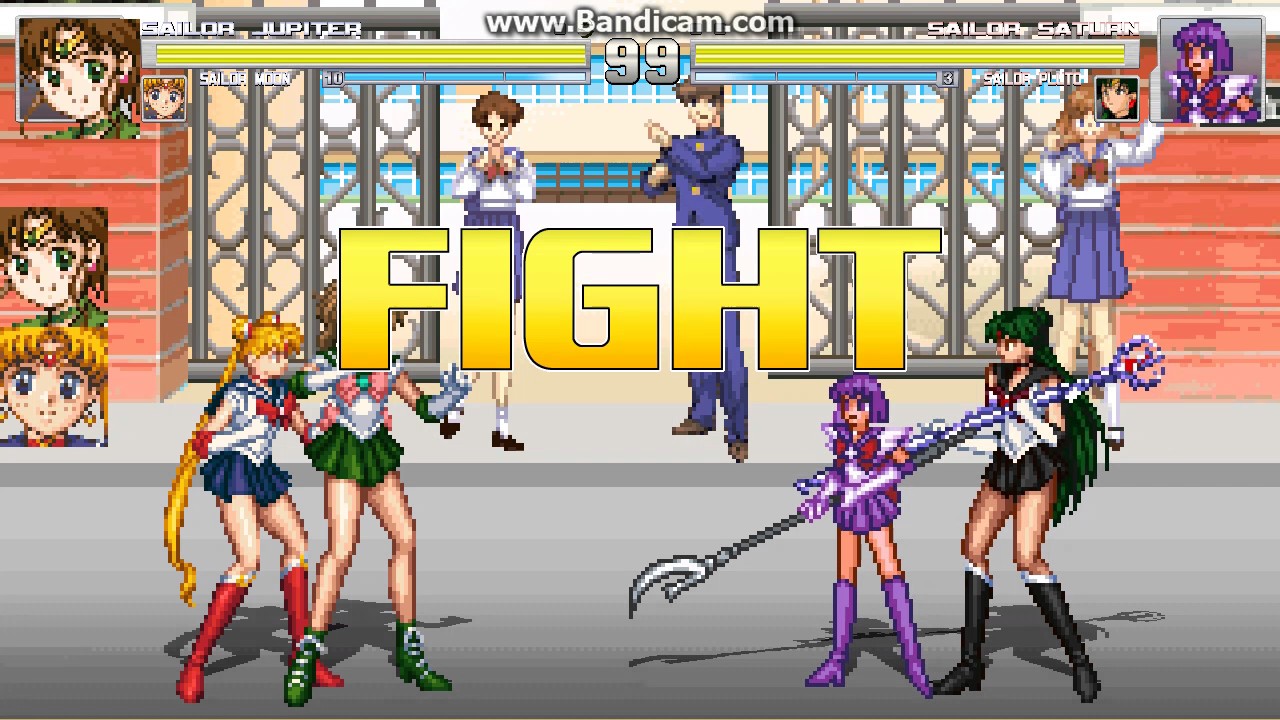 sailor jupiter,sailor moon team arcade mugen