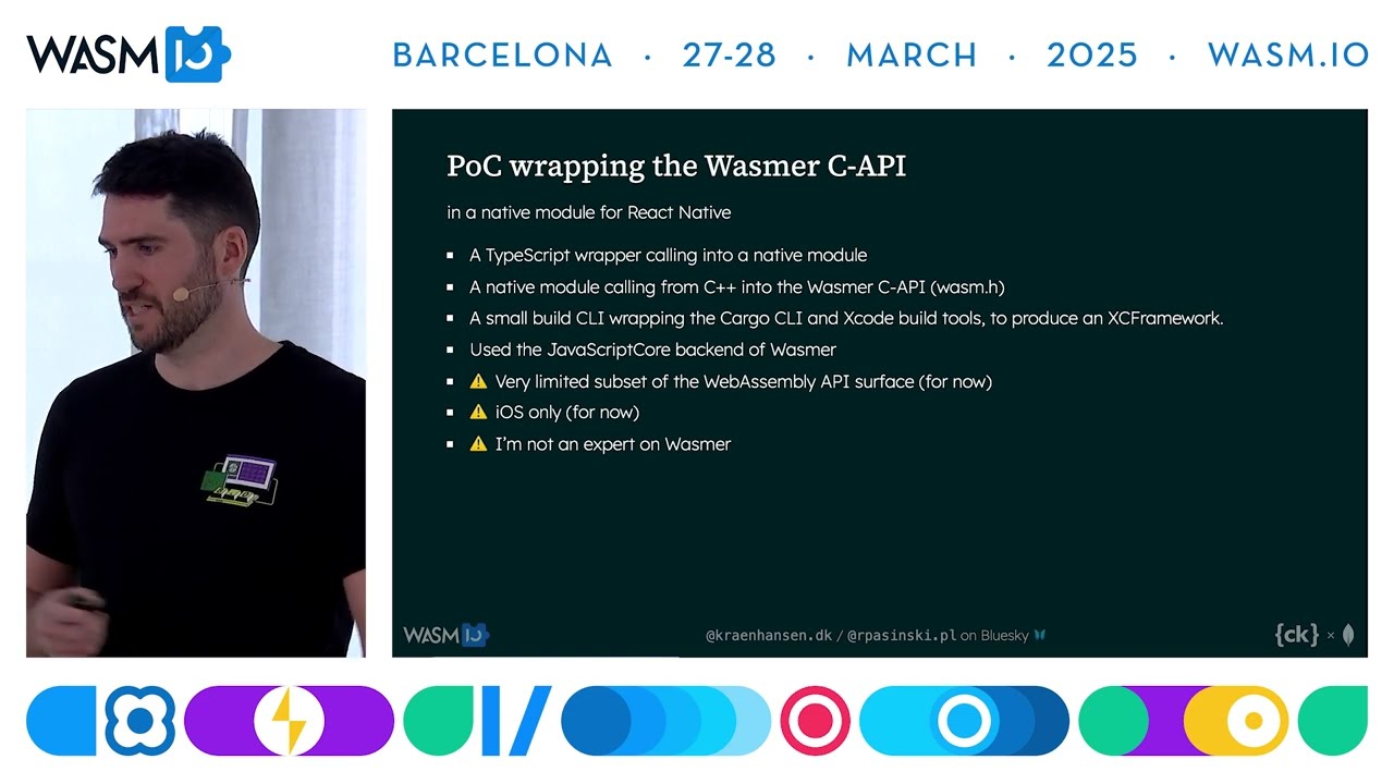 Running WASM in React Native apps by Kr&aelig;n Hansen & Robert Pasiński @ Wasm I/O 2025