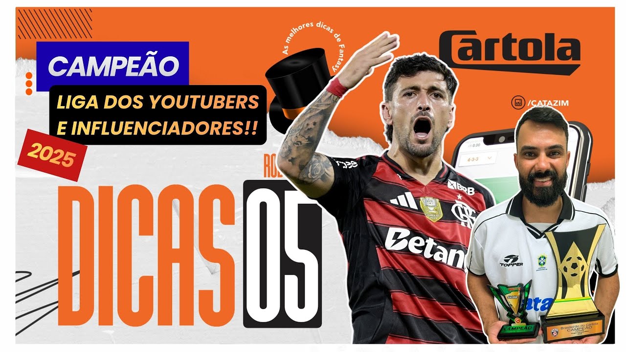 CAMPE&Atilde;O DA LIGA DOS YOUTUBERS 2025 | LIVE DE FECHAMENTO DA 5&ordm; RODADA CARTOLA 2026🎩