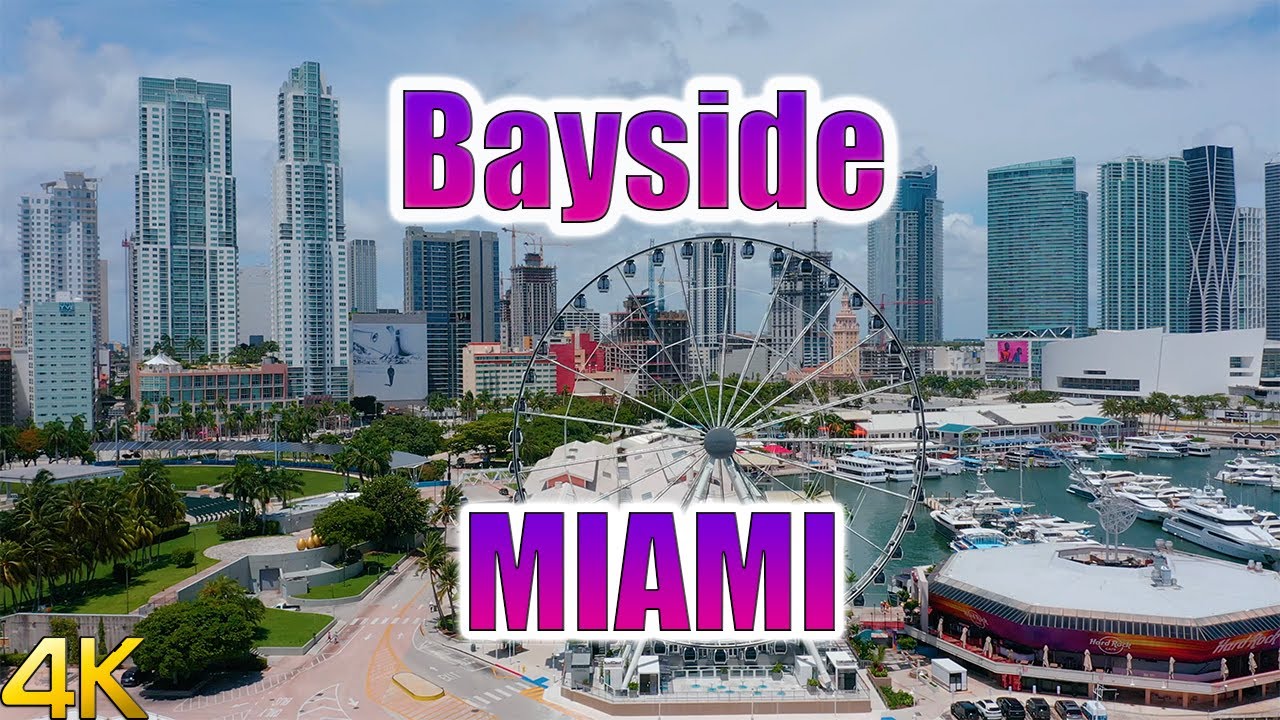 Flying over Bayside | Miami | 4K Drone Video