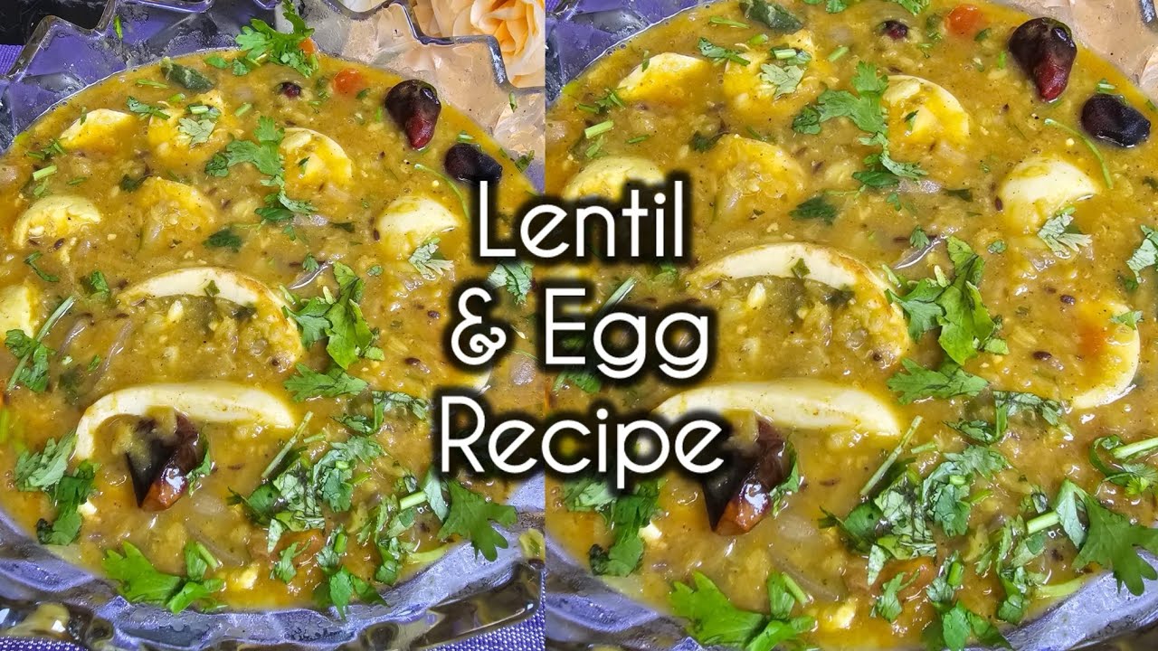 Lentils with Eggs Recipe. Unique and packed with protein yet absolutely tasty.