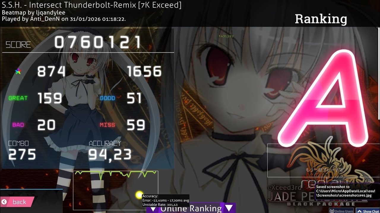 S.S.H. Intersect Thunderbolt-Remix [7K Exceed] 6,76★ 94,23%