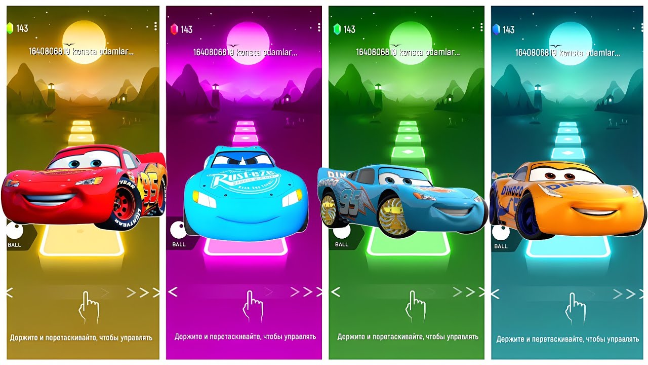 ⚡ Lightning McQueen Tiles Hop Gameplay Is Insanely Smooth 🚗💨