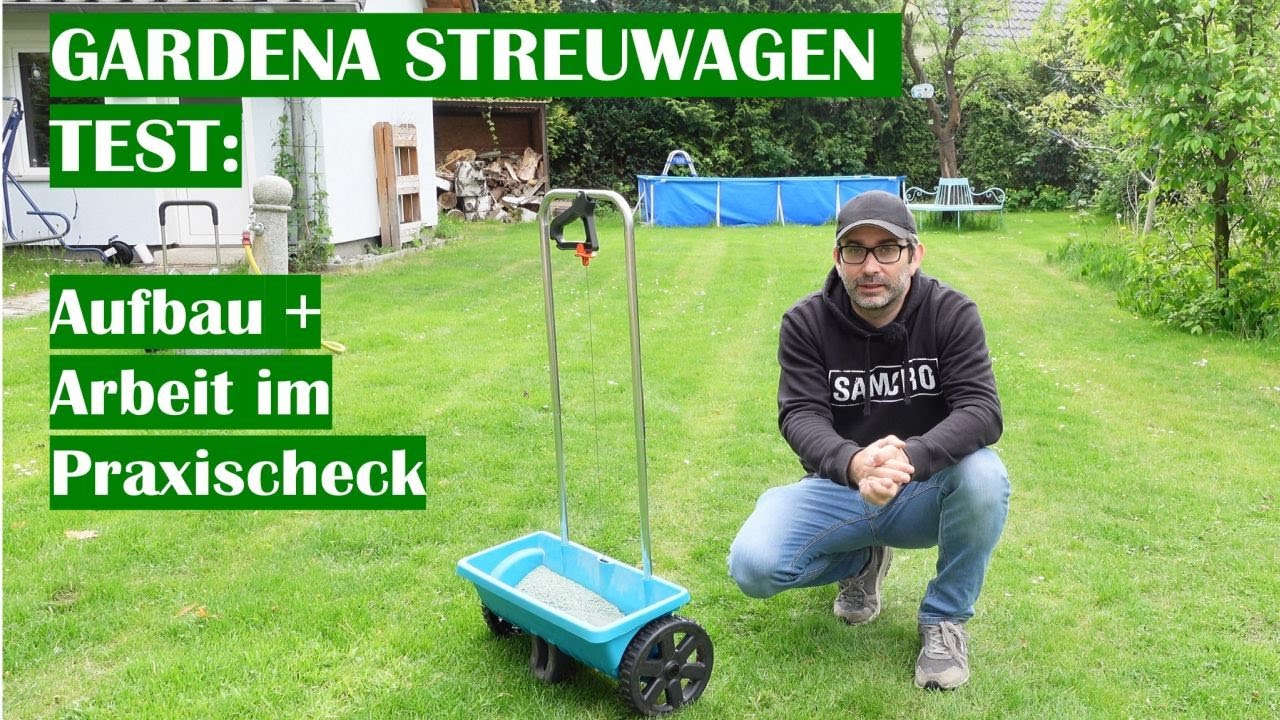 GARDENA STREUWAGEN TEST - Aufbau, Erklärung und Praxistest ✅ Ist er perfekt für Dünger und Rasen?! 💚