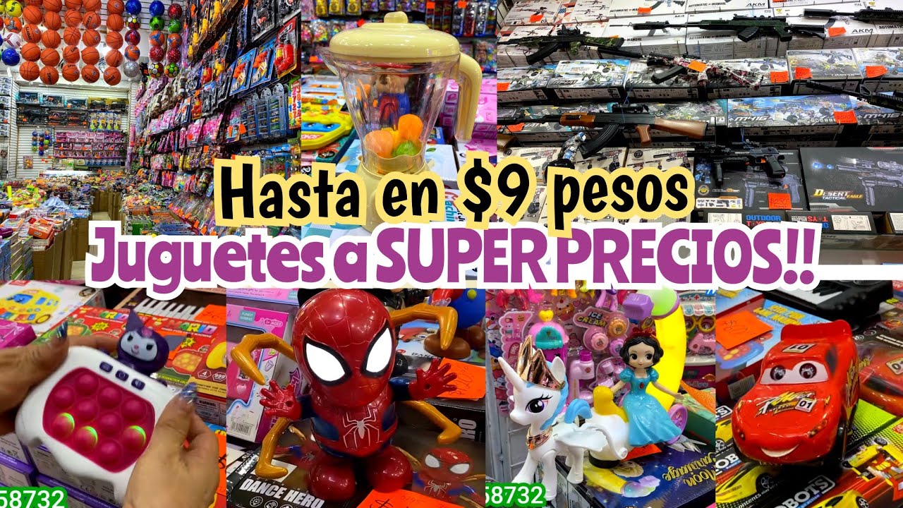 La JUGUETERIA MÁS BARATA cerca Tepito 😲 Desde $9 pesos | Juguetes Bailarines. Pistola de Hodrogel...