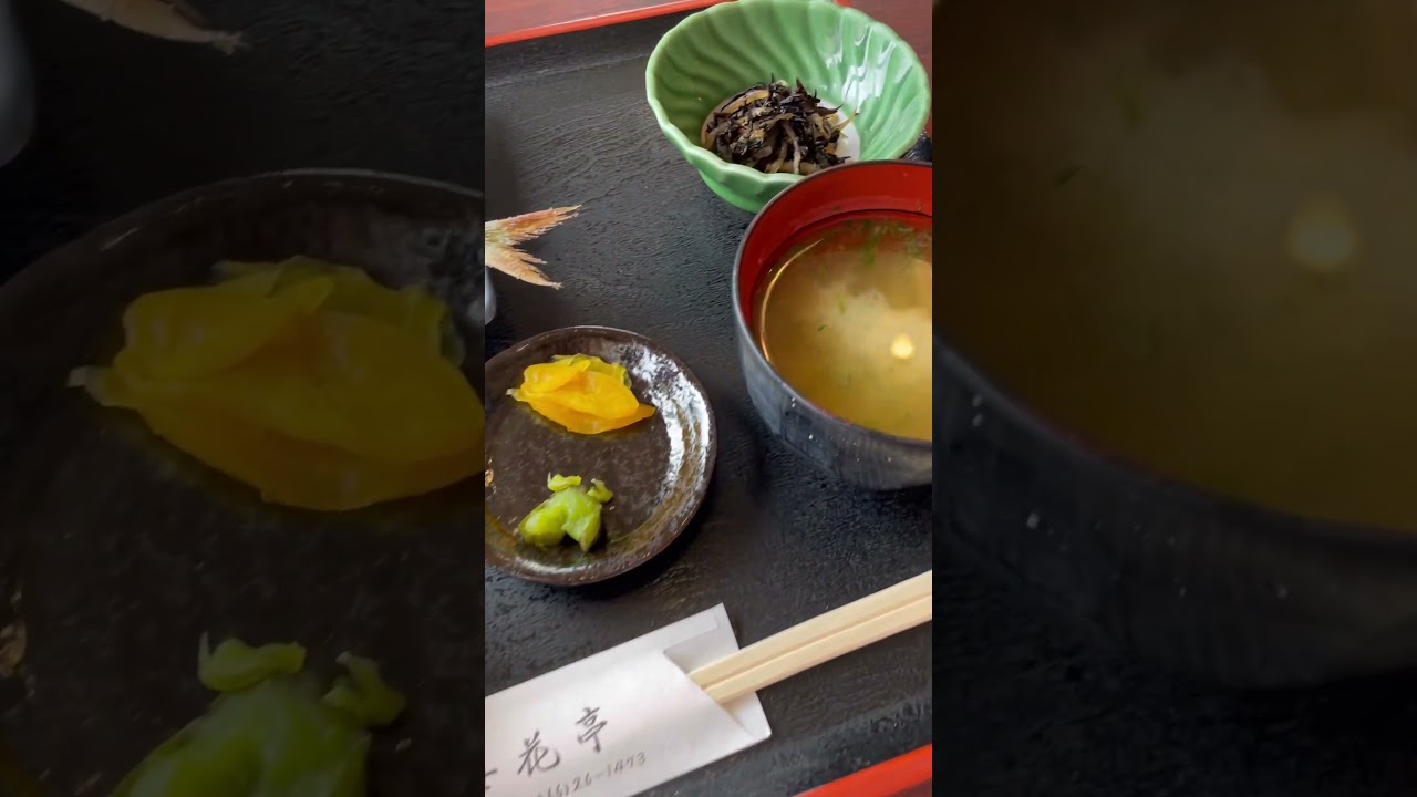 Японский традиционный обед - рыба, рис, мисо и закуски 🥢