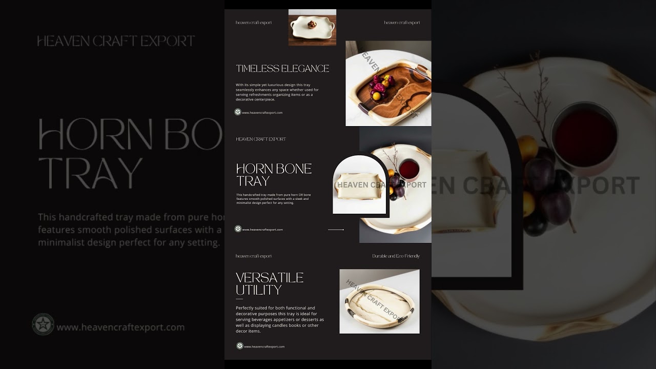 Handcrafted Horn Bone tray for Sophisticated Style and Premium Durability