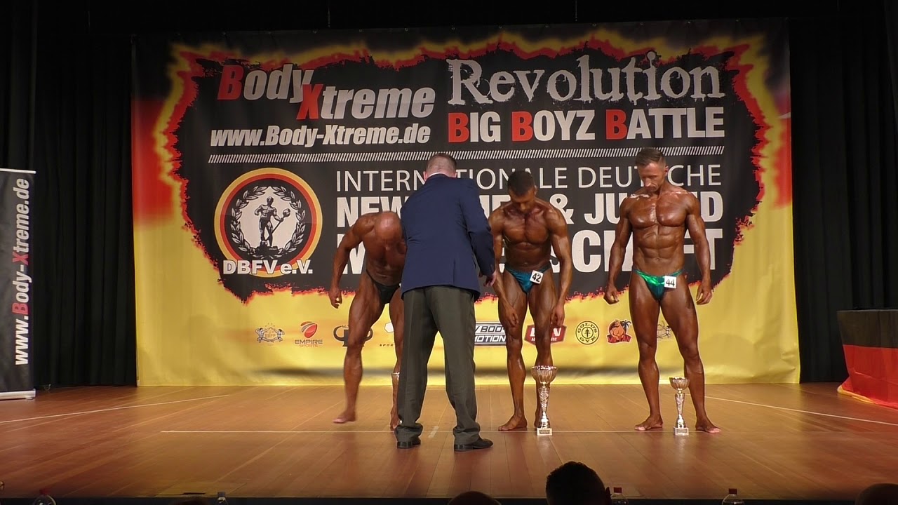Siegerehrungen M&auml;nner & Junioren Bodybuilding @ Int  Deutsche Jugend & Newcomer Meisterschaft 2019