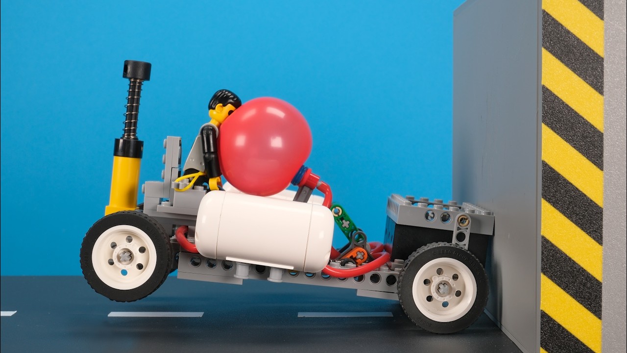 Can a LEGO Man SURVIVE a Car Crash?