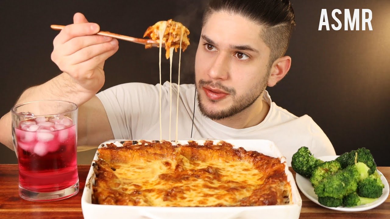 ASMR EXTRA CHEESY LASAGNA | MUKBANG *REAL EATING SOUNDS*