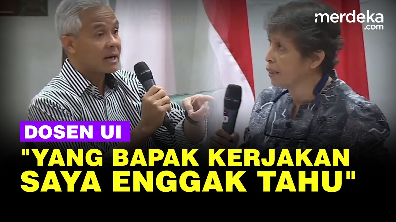 Dosen UI Jawab Pertanyaan Ganjar: Yang Bapak Kerjakan Saya Enggak Tahu!