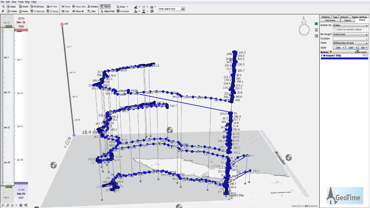 GeoTime HowTo: Setting and editing event labels