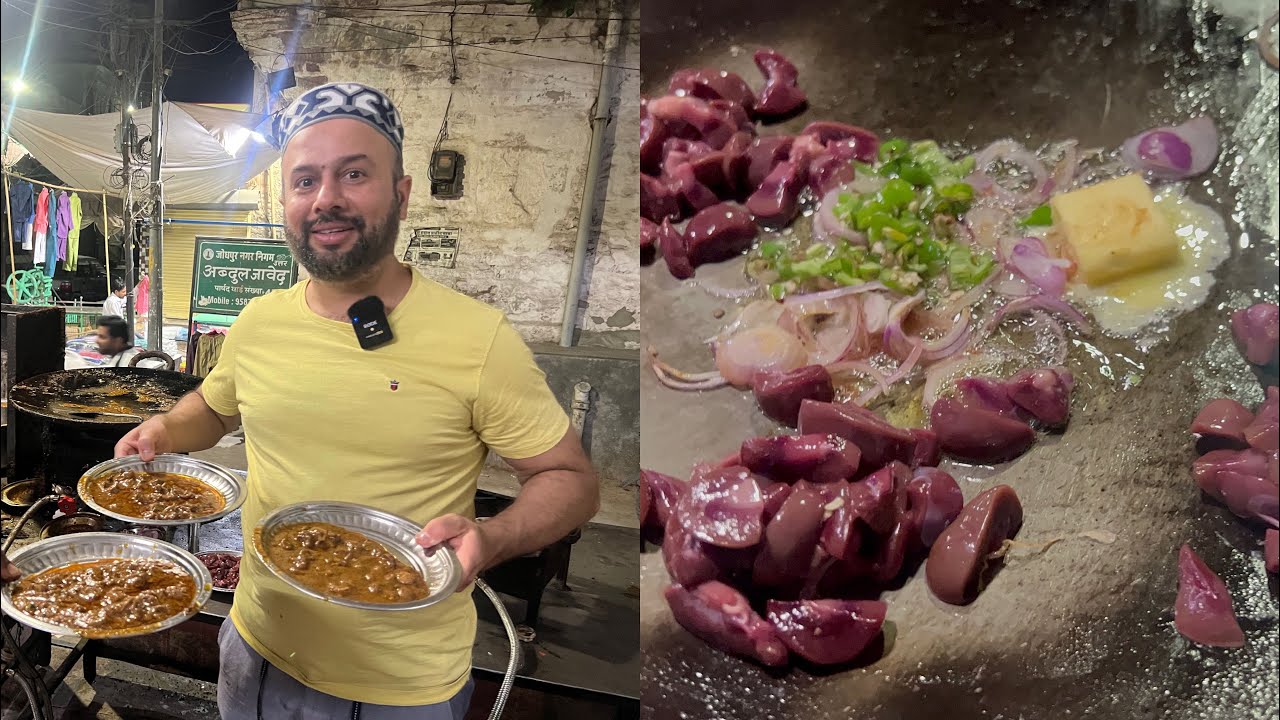 Мейн Гурда с двойным маслом и Бхеджа Фрай в ресторане Umer Bhai Tikkiya Wale | Безвегетарианская ...