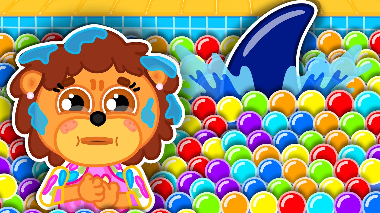 Filhote de leão | Cores com bolinhas coloridas e muita diversão | Desenhos Animados