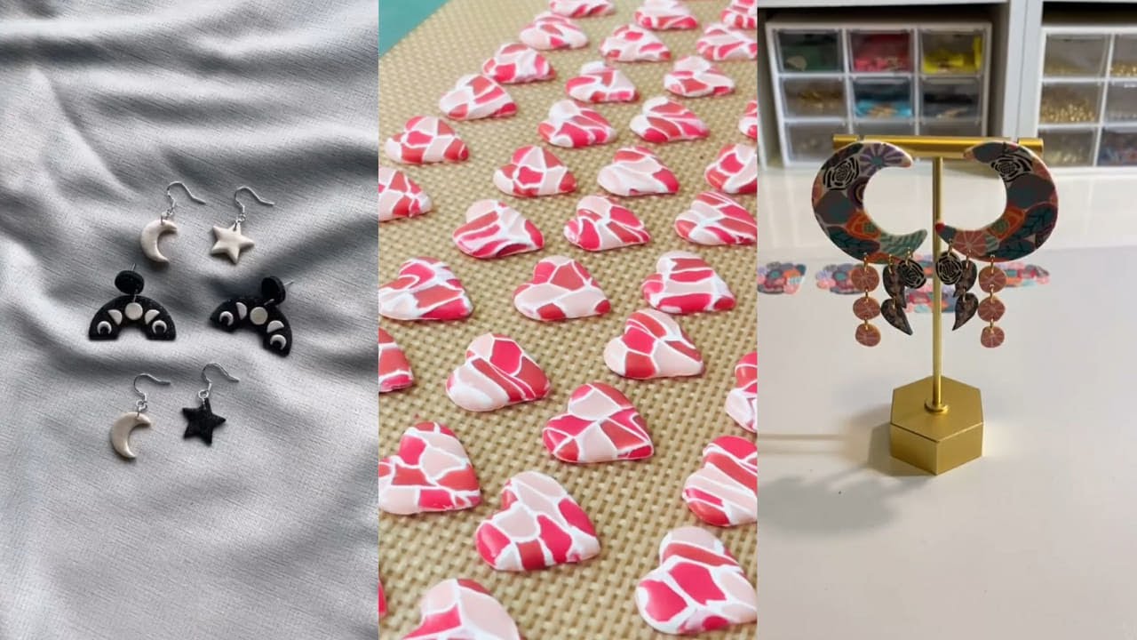 polymer clay earrings compilation