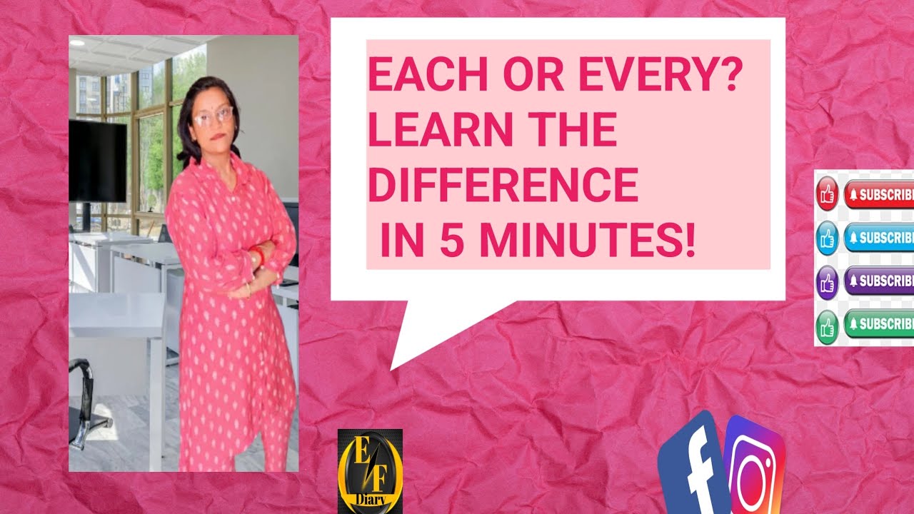 Each vs Every – Simple English Grammar Trick 📚