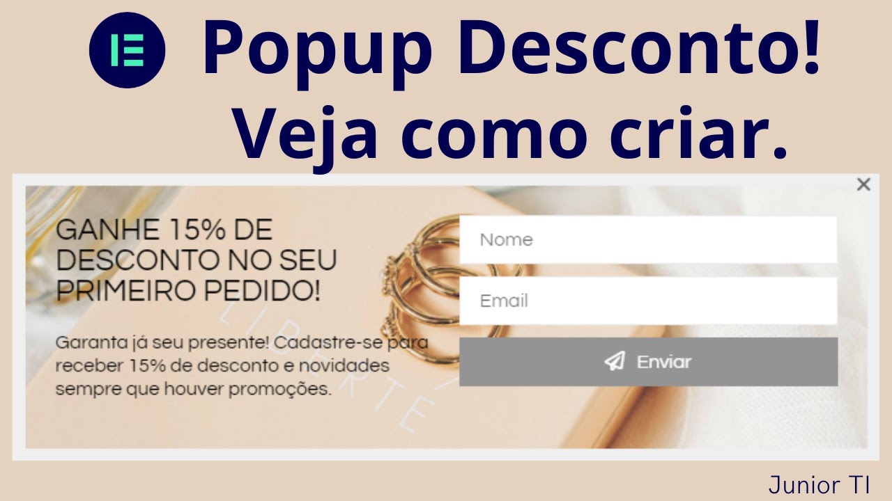 Como criar um Popup de Desconto com Elementor WordPress
