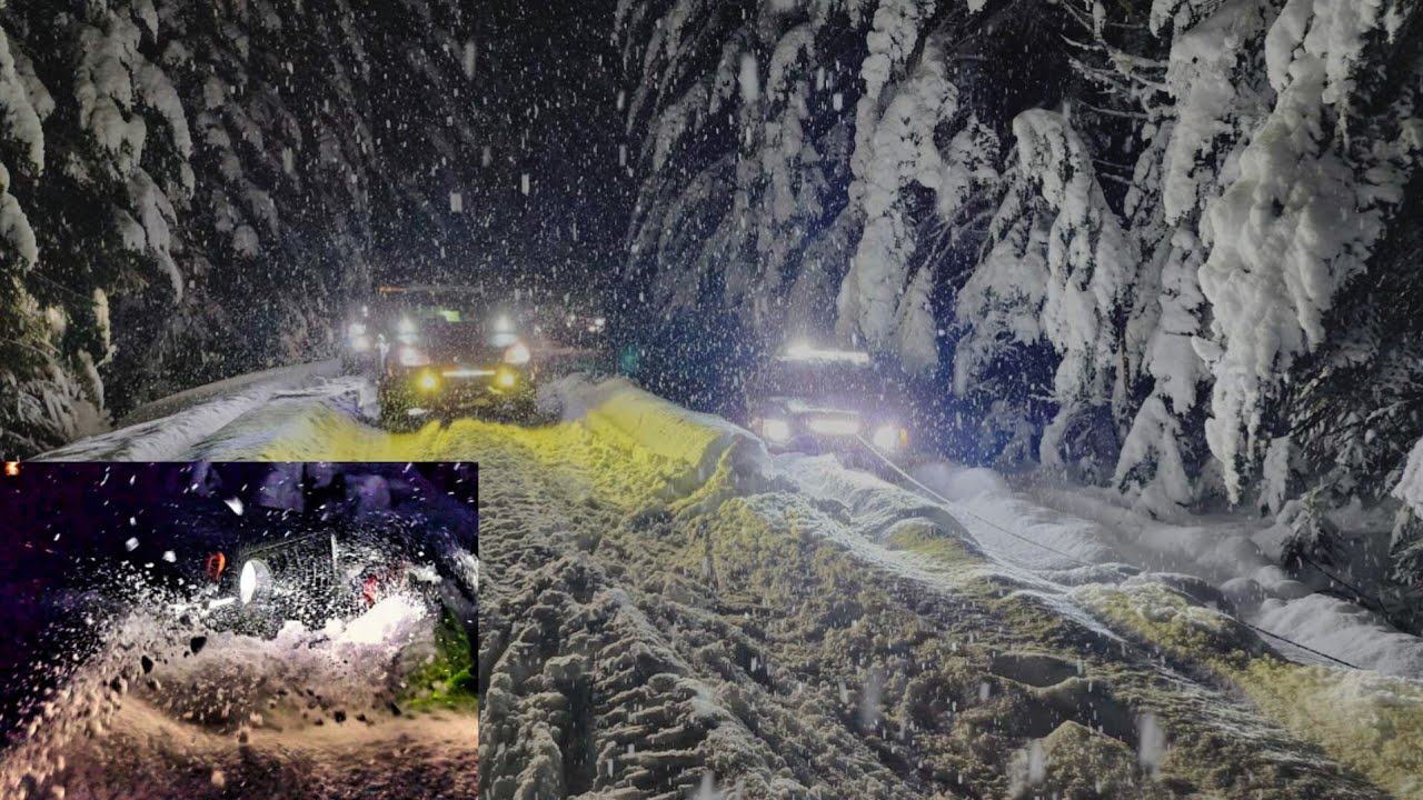 First Snow Run of 2025, Porsche Cayenne offroad, Gladiator, Land Cruiser, Jeeps and Bronco