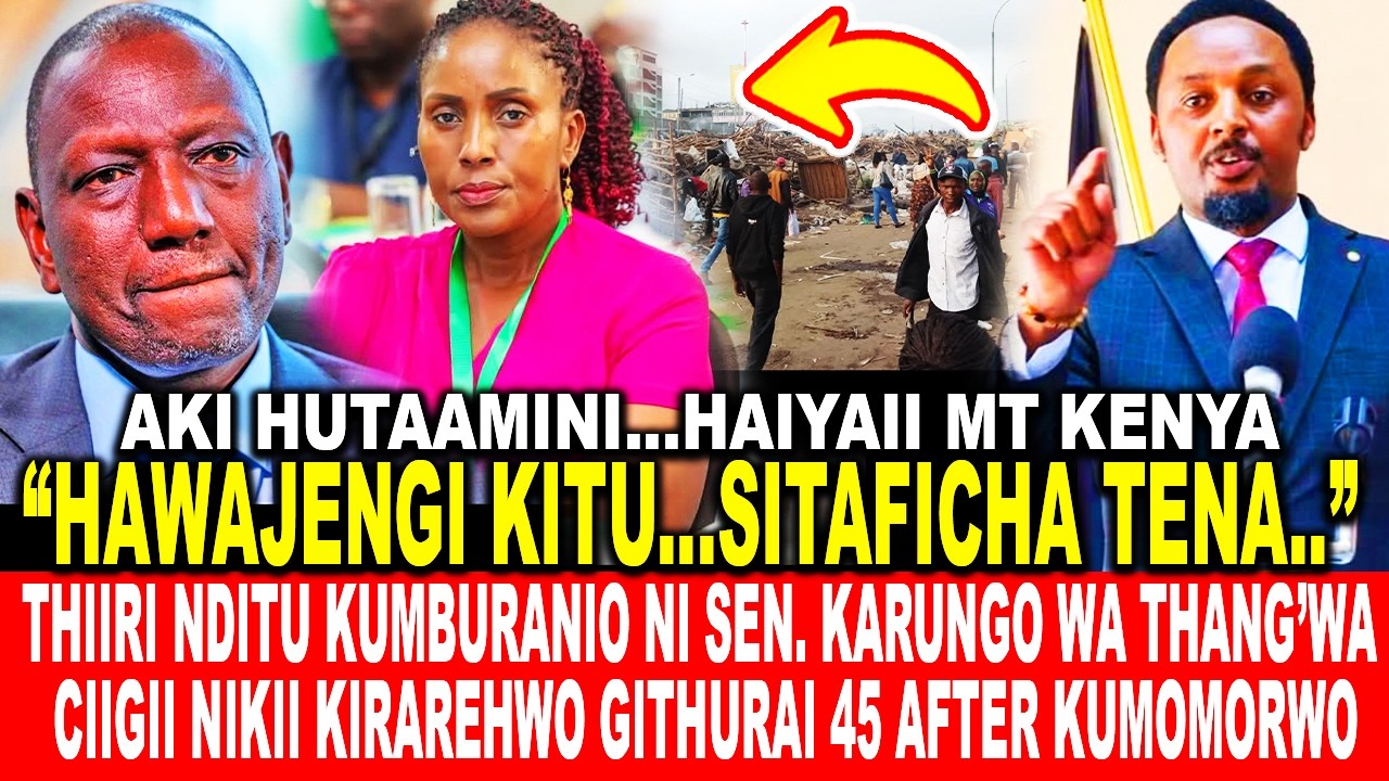 THIIRI NDITU KUMBURANIO NI KARUNGO WA THANG’WA CIIGII NIKII KIRAREHWO GITHURAI 45 AFTER KUMOMORWO