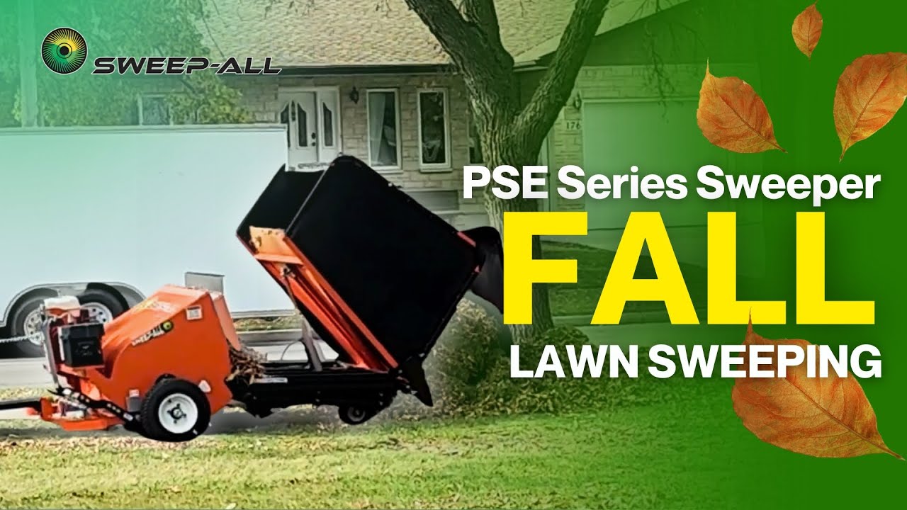 Fall Lawn Sweeping | SWEEP-ALL PSE Series #sweeper #lawncare