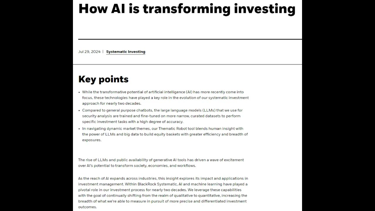 Blackrock: How AI is Transforming Investing