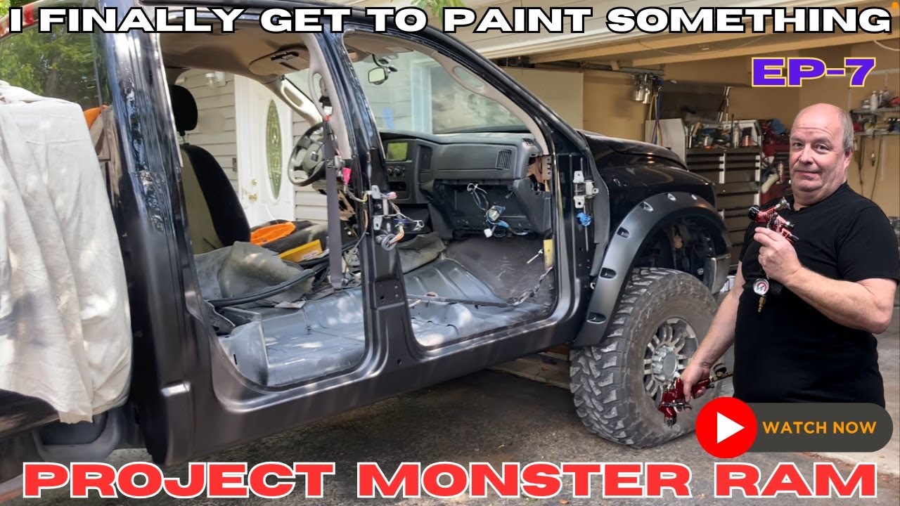 DODGE RAM BODY WORK AND PAINTING REPLACEMENT ROCKER PANELS 3rd gen.