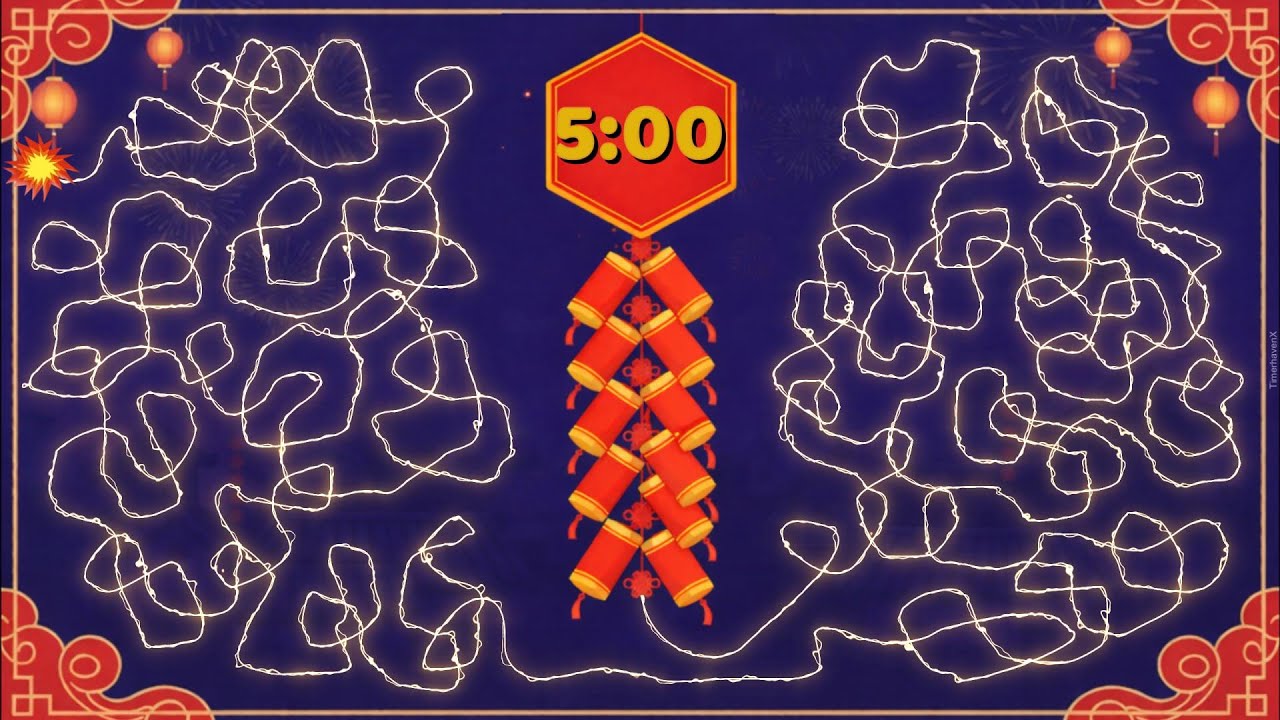 5 Minute Timer | Lunar New Year Firecracker EXPLOSION! 🧧🧨