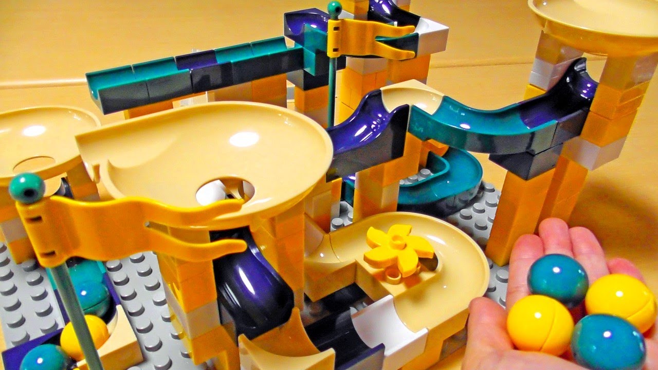 Marble Run ASMR ☆ Building Blocks ☆ 3 different colorful coasters!