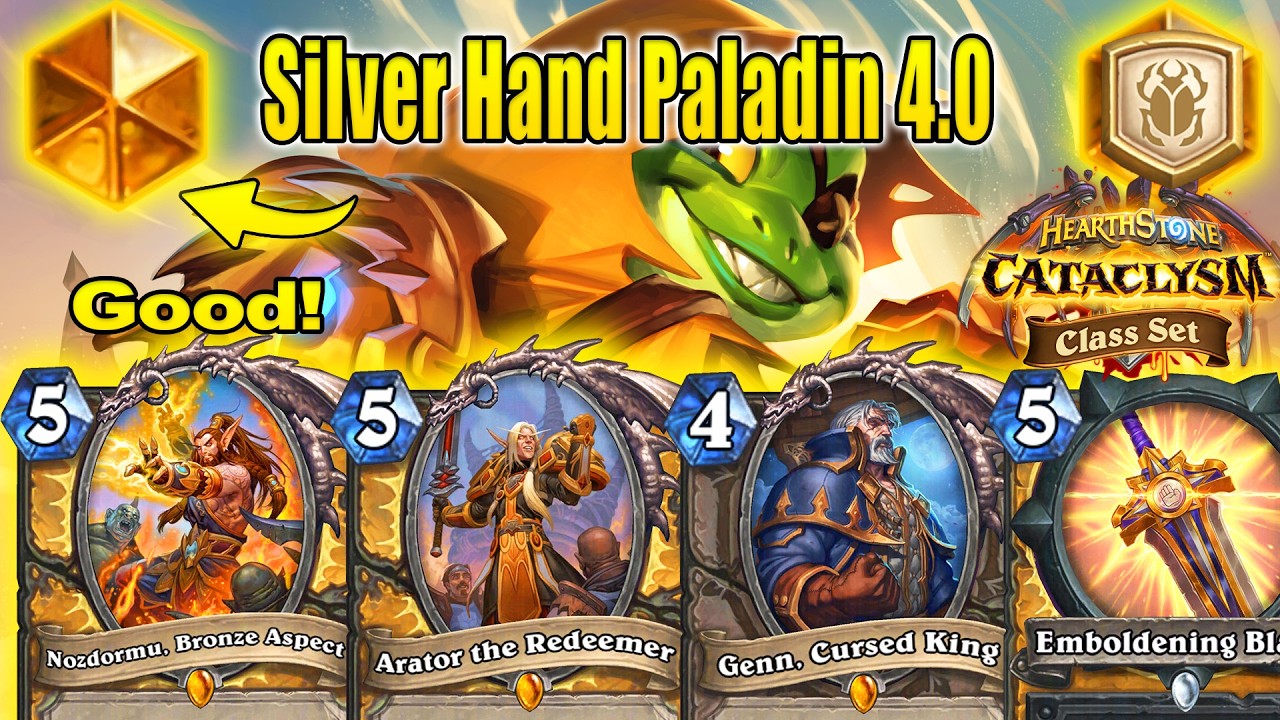 I Got Rank Legend With Best Silver Hand Paladin 4.0 Deck To Craft! CATACLYSM Class Set | Hearthstone