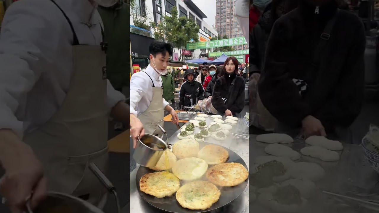 Set up a stall and sell 1,000 scallion pancakes every day!
