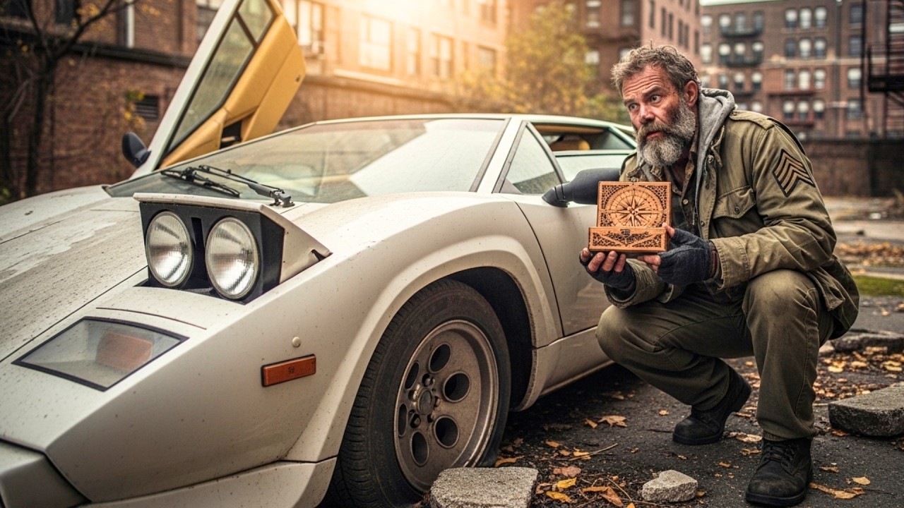VETERANO SIN HOGAR ENCONTRÓ UN LAMBORGHINI ABANDONADO — Y LO QUE DESCUBRIÓ DENTRO CAMBIÓ SU DESTINO