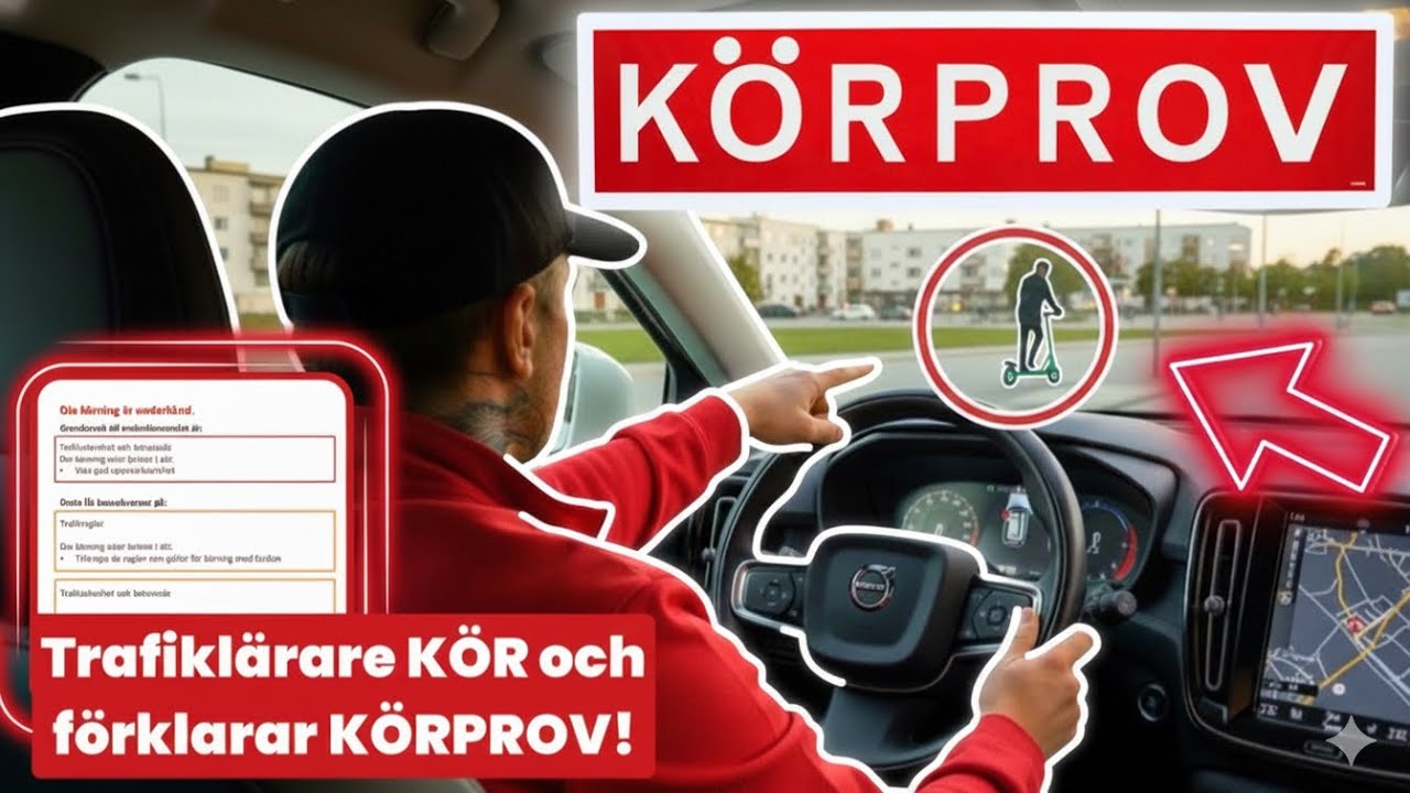 Trafiklärare KÖR och FÖRKLARAR körprovet #uppkörning #körkort #körprov 